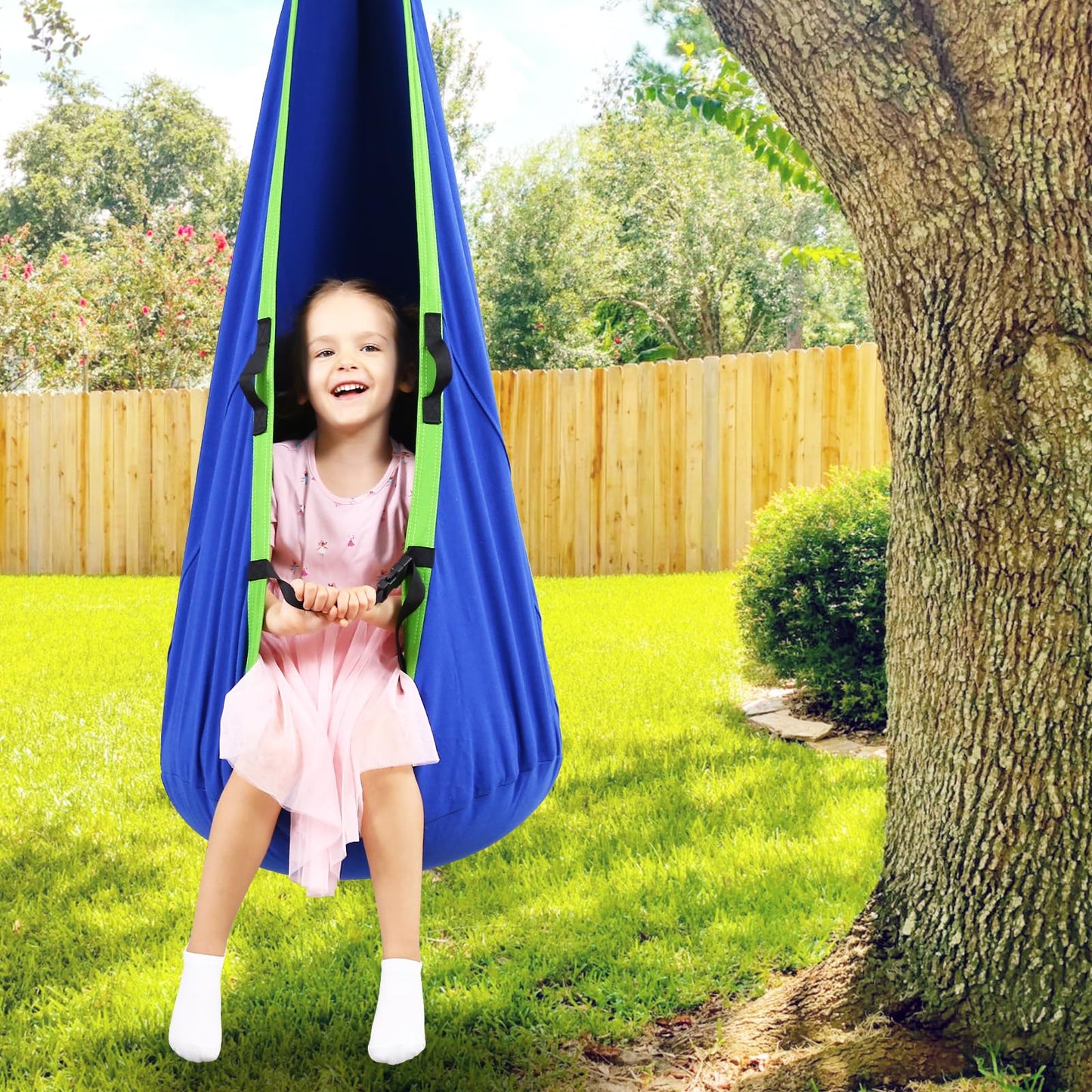 Sensory swing with pillow seat