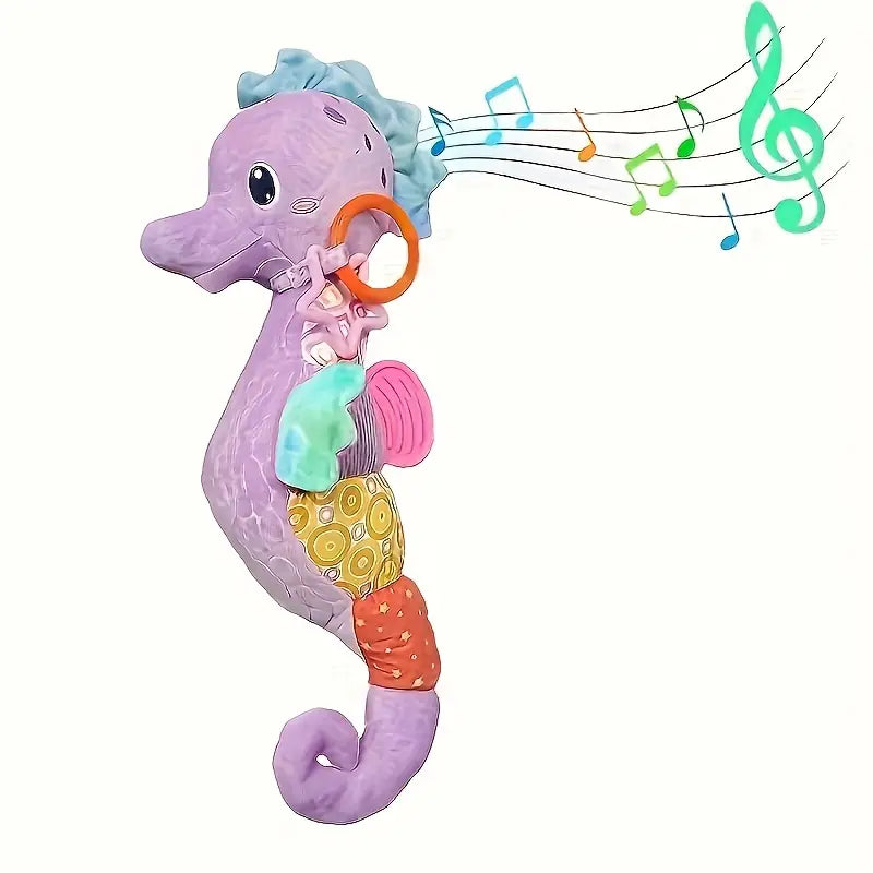 Singing Music Seahorse Plush Toy – Soothing Soft Sensory Doll