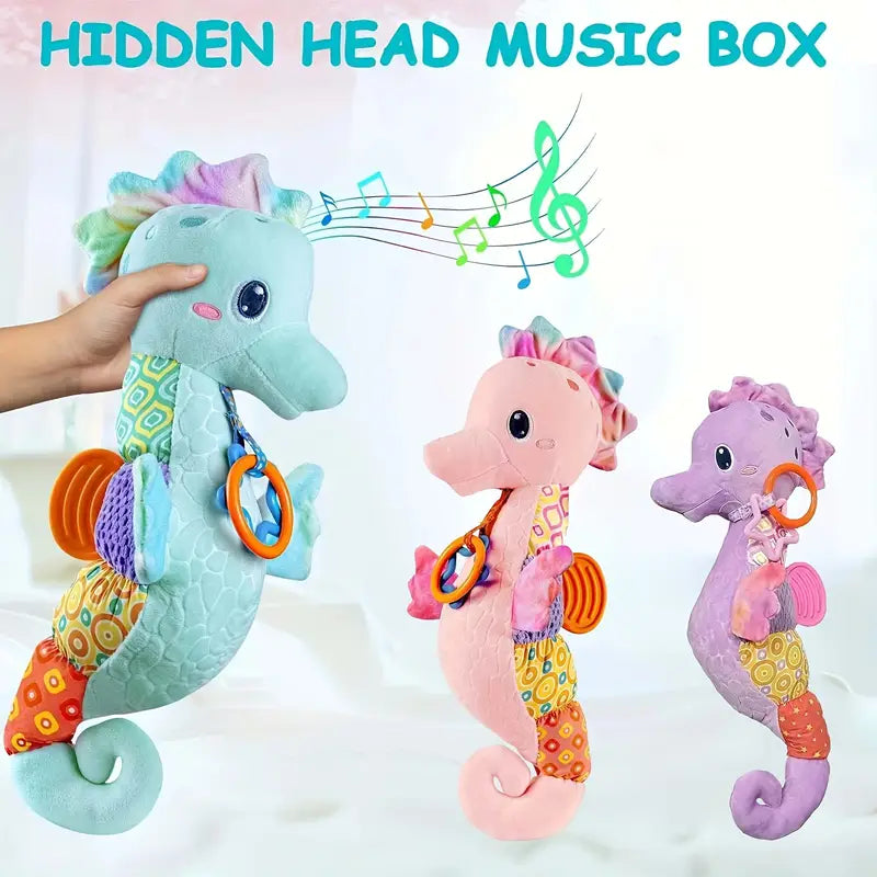 Singing Music Seahorse Plush Toy – Soothing Soft Sensory Doll