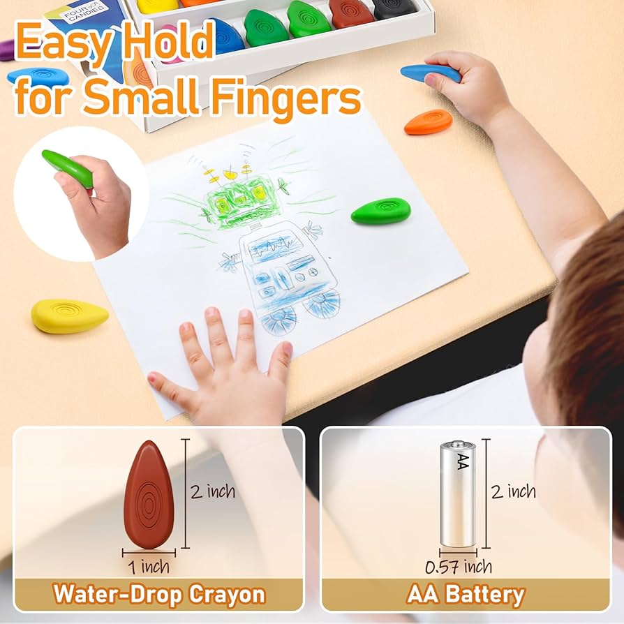 Sensory Grip Water Drop Crayons